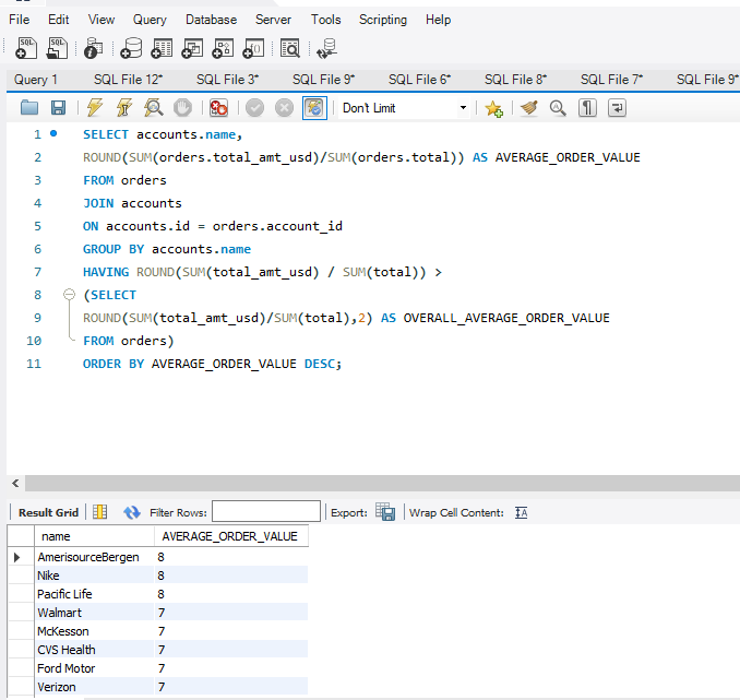 DanielObinnaUz1's tweet image. Day 18 #20Dayswithdata
An SQL query to calculate the average order value for each customer and filter those with an average above a certain amount.
#SQLHavingClause #DataAggregation