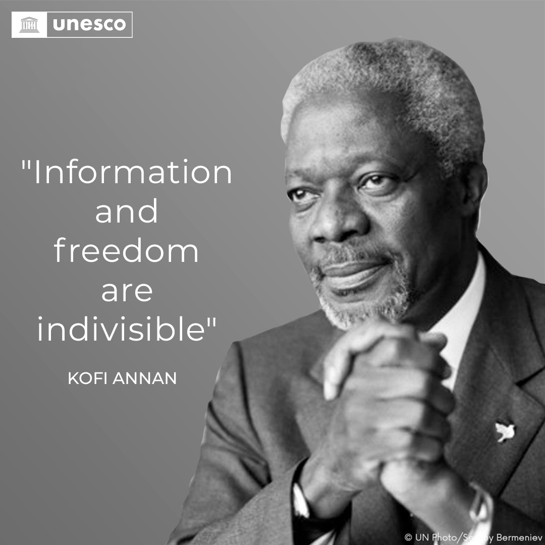 UNESCO's tweet photo. Accountability.
Human rights.
Freedom of expression.

That's what #AccessToInfo is about. Without it, democracy cannot thrive. That's the reason it matters so much to all of us.

Happy #AccessToInfoDay!

https://t.co/zjnCPzGhzD #RightToKnow https://t.co/CxKD7pzbHm