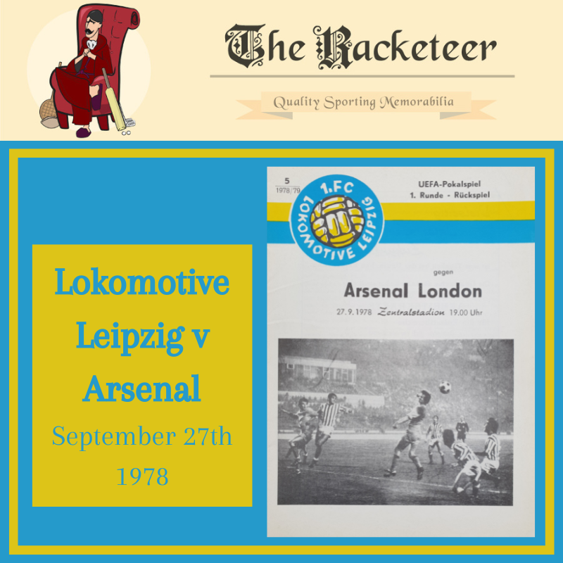 Theracketeer1's tweet image. Definitely an #ironcurtain feel to this #footballprogram - from the game between @1fclokleipzig and @Arsenal #OnThisDay in 1978

#Arsenal @AFC_Collection 

the-racketeer.co.uk/european-club-…