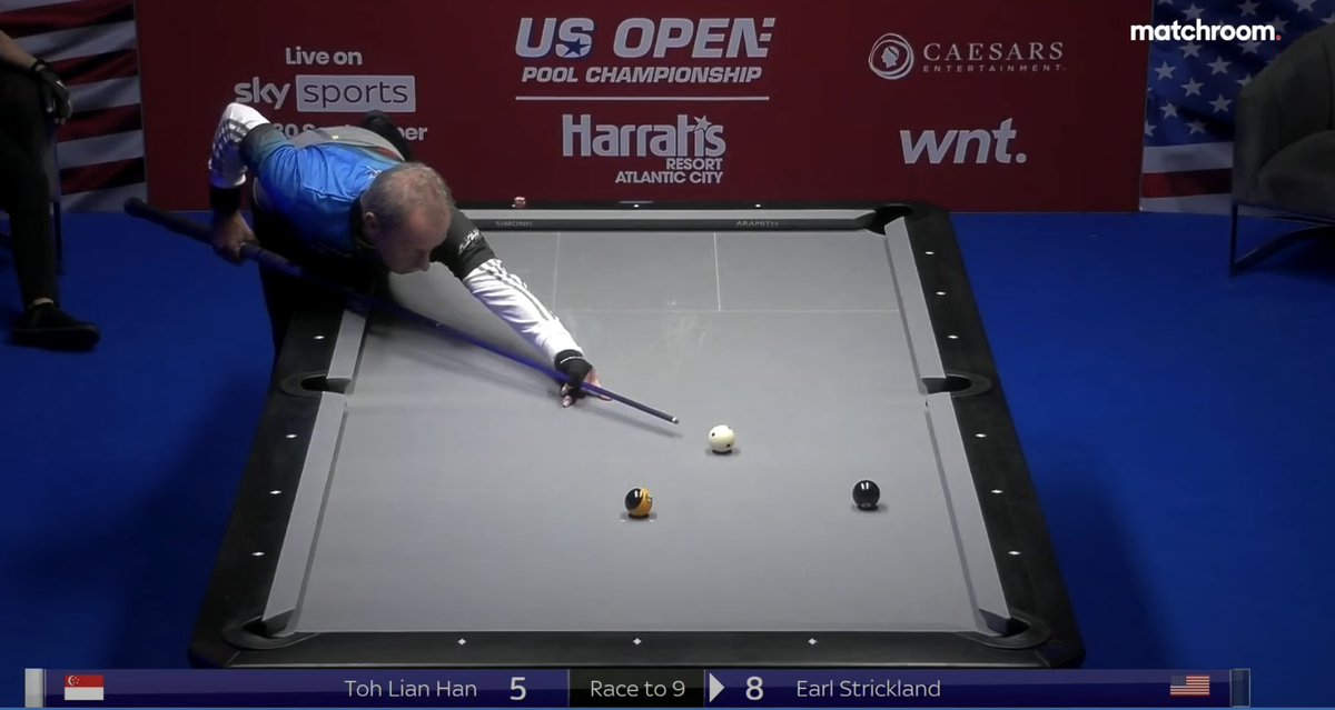 that's his normal playing cue by the way 🙈 #USOpenPool
