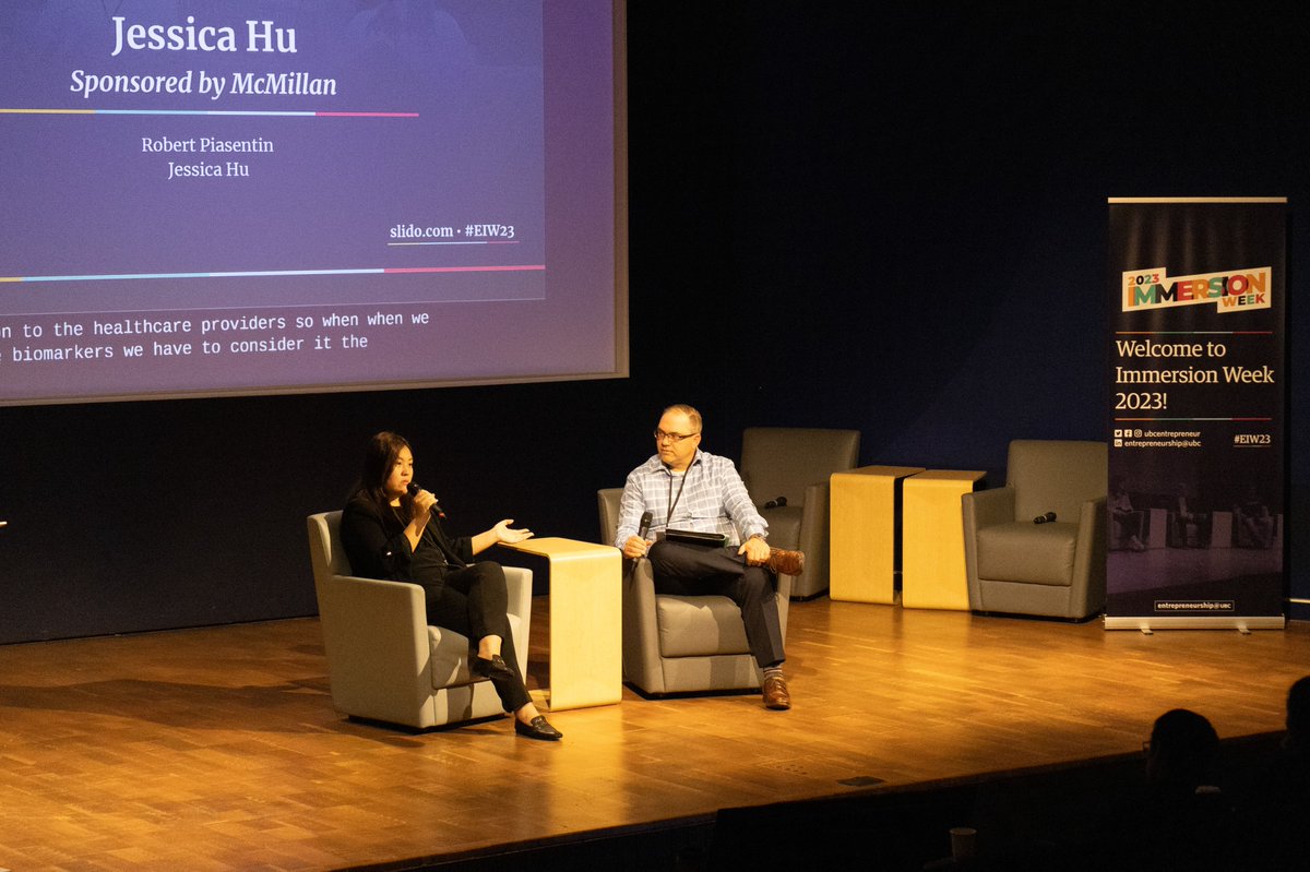 Day 2 of #EIW23 has been full of learning and inspiration. Thanks to Jessica Hu, Co-Founder and CEO of @gene_medical and Robert Piasentin of @McMillanLLP for kicking off our day! 

#UBCentrepreneur