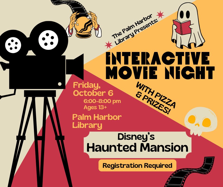Watch the NEW Haunted Mansion at the library next week! Register here: bit.ly/interactivemov…
#hauntedmansion