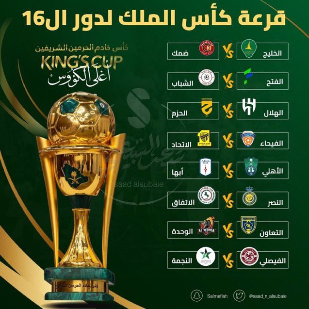 #كاس_خادم_الحرمين_الشريفين 🏆⚽️

اسفرت قرعة #اغلى_الكؤوس لدور 16 عن
لقاء #الاهلي ضد فريق أبها كل الأماني بأن
يوفق أهلينا في تجاوز ابها ليصل لدور 8
وسنوافيكم بموعد اللقاء في حينه . 💚
#كاس_الملك
#الاهلي_ابها 
@ALAHLI_FC 
@alittihad_kw
#اهليستا_الرياضيه