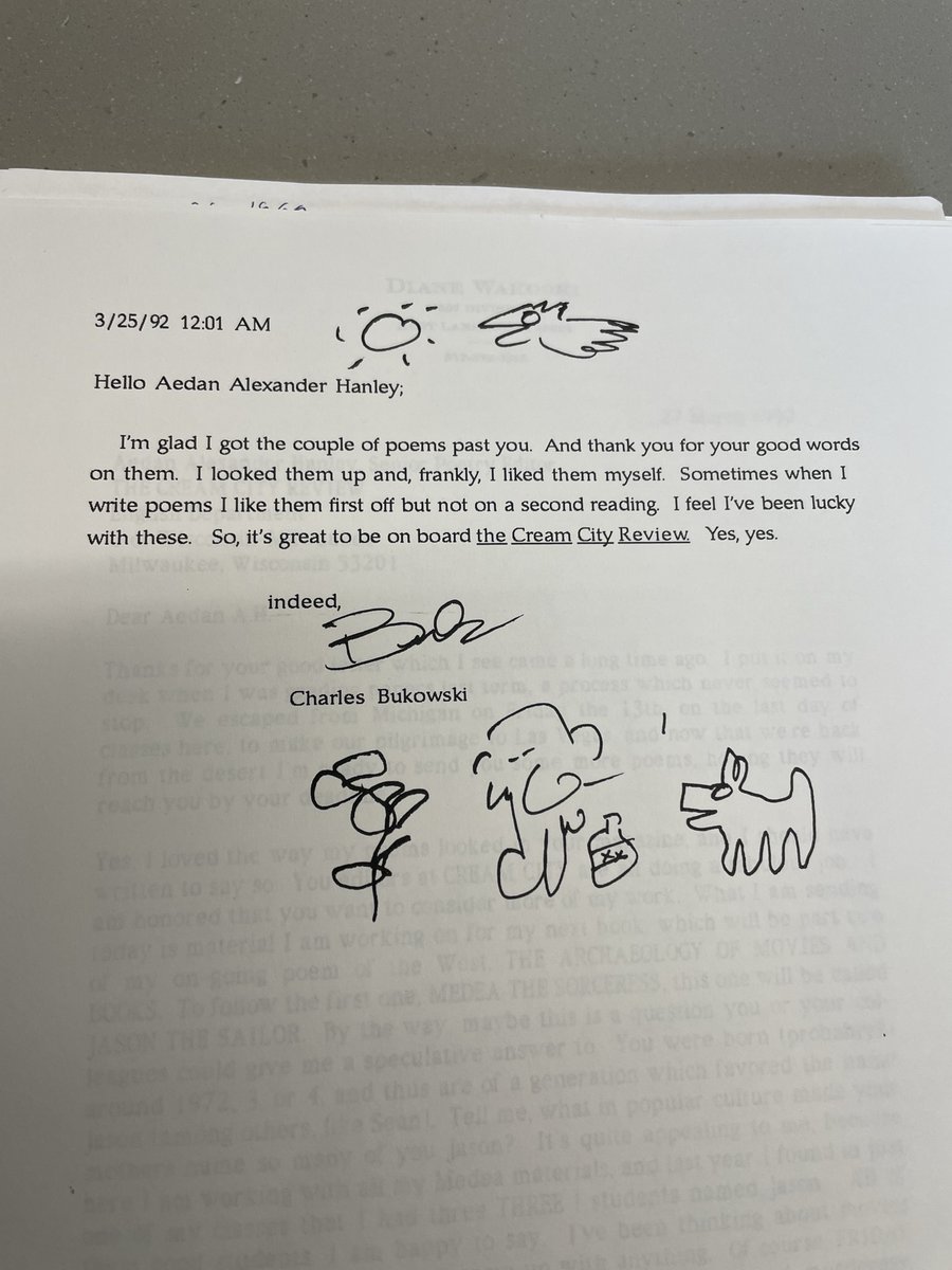 creamcityreview's tweet photo. TBT:  some Cream City Review correspondence from the early 1990s. From the @uwmlibraries archives. https://t.co/tS4TjoFsfI