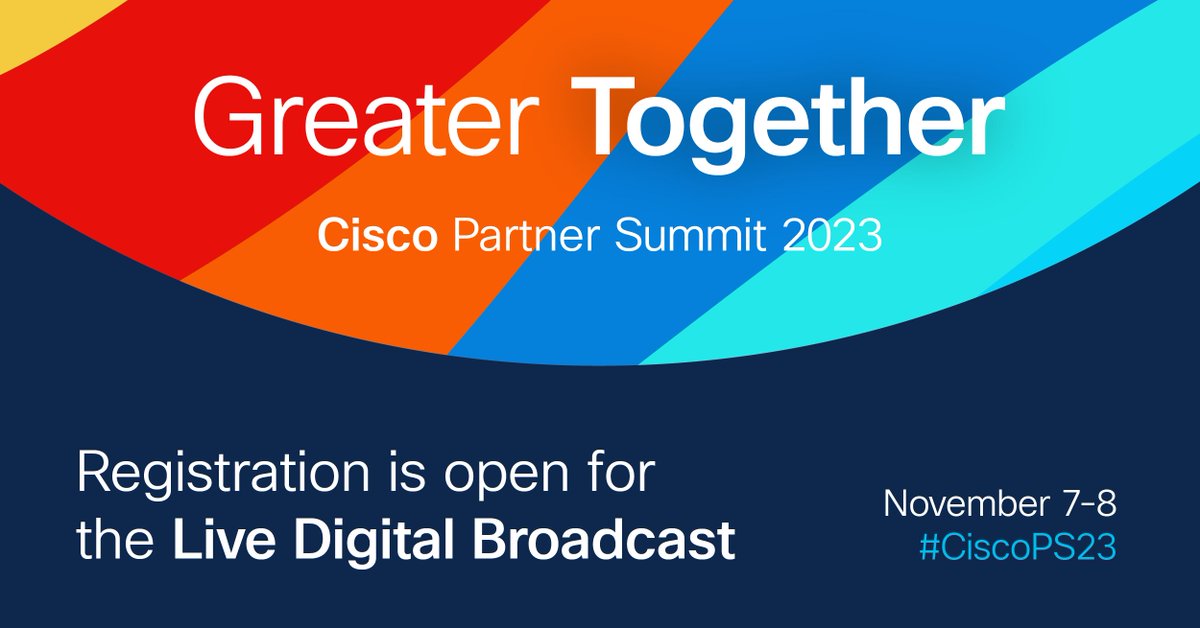 Justin Barney (@justinbarney16) on Twitter photo Get ready for an unforgettable experience at Cisco Partner Summit 2023!
Read <a href="/JeffSharritts/">Jeff Sharritts</a>' blog to catch all the key details: cs.co/6018u1E1G #CiscoPS23 Get ready for an unforgettable experience at Cisco Partner Summit 2023!
Read <a href="/JeffSharritts/">Jeff Sharritts</a>' blog to catch all the key details: cs.co/6018u1E1G #CiscoPS23