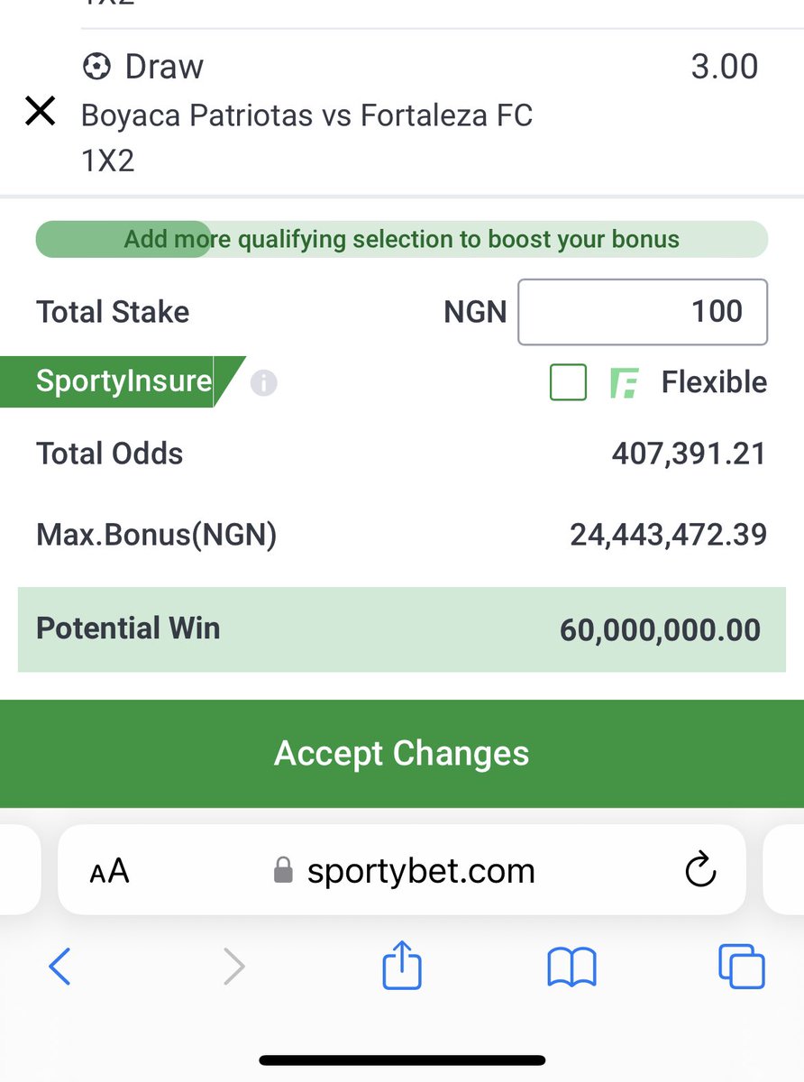 Well analyzed long shot 12 FT X 100 Naira wins 60 Million 🔥🔥🔥. Don’t miss this 

Copy code and edit ✍️ here before it starts 👊

t.me/+H7MtOsmUmo5iN…