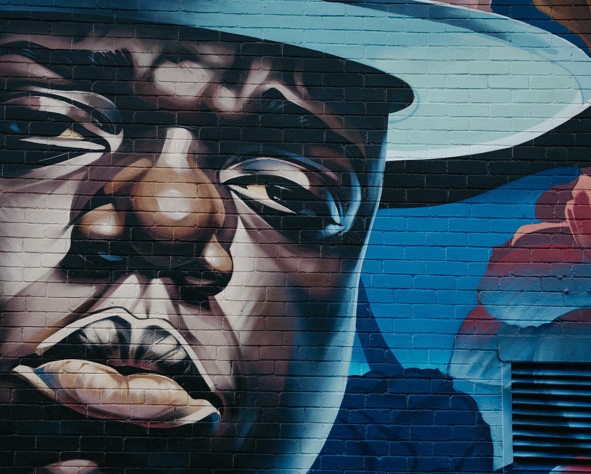 REPEATR888's tweet photo. BIGGIE!
I was lucky enough to team up with @pepsi to bring The Notorious BIG back to life, celebrating 50 years of Hip Hop with this mural in Melbourne, AUS.
Massive shoutout to all of those involved. #biggie #smalls #muralism #streetart #pepsi https://t.co/fIyvbQnfB5