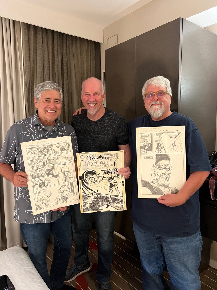 #NealAdams Artist's Edition update! Last night I got together with good friends <a href="/ScottW_inks/">Scott Williams</a> and Richard Martines. Lots of laughter, good food, stories. Oh, and scanned crazy good art, some shown here. This book (coming out in about one year) will be killer.
<a href="/nealadamsdotcom/">Neal Adams</a>