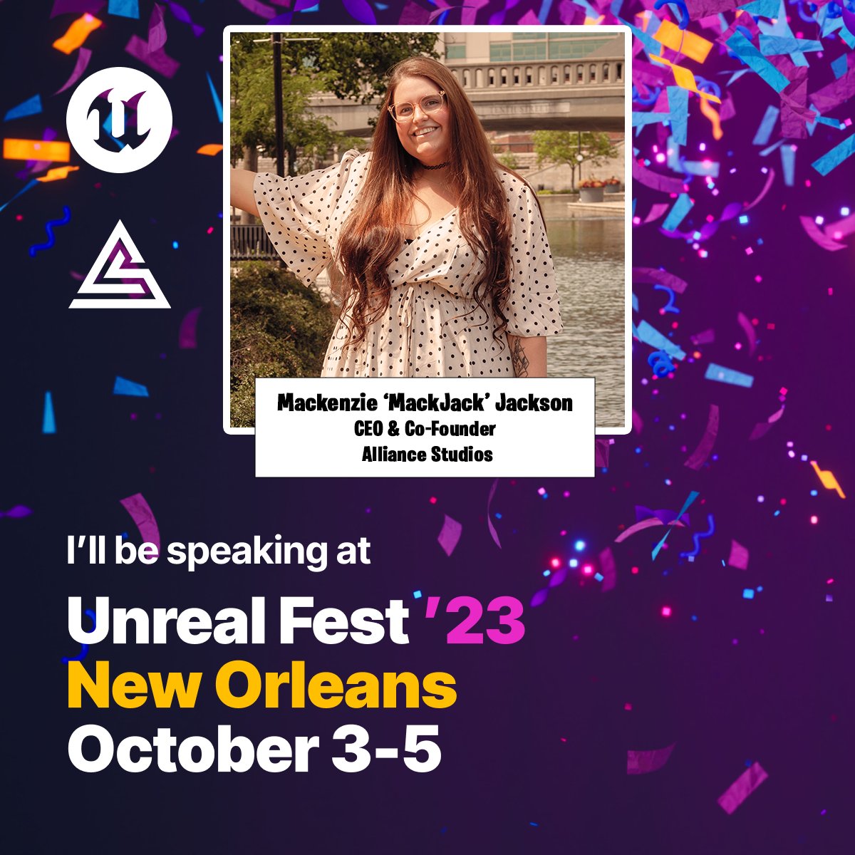 Very excited to be speaking at UnrealFest 23' 

ℹ️:  Coachella Goes Virtual: Heightening Fandom through ‘Fortnite’ and Unreal Engine
October 4th 4:45 PM CT Room 229

I'll be touching on worldbuilding as a brand using Fortnite Creative &amp; UEFN. As well as breaking down and sharing