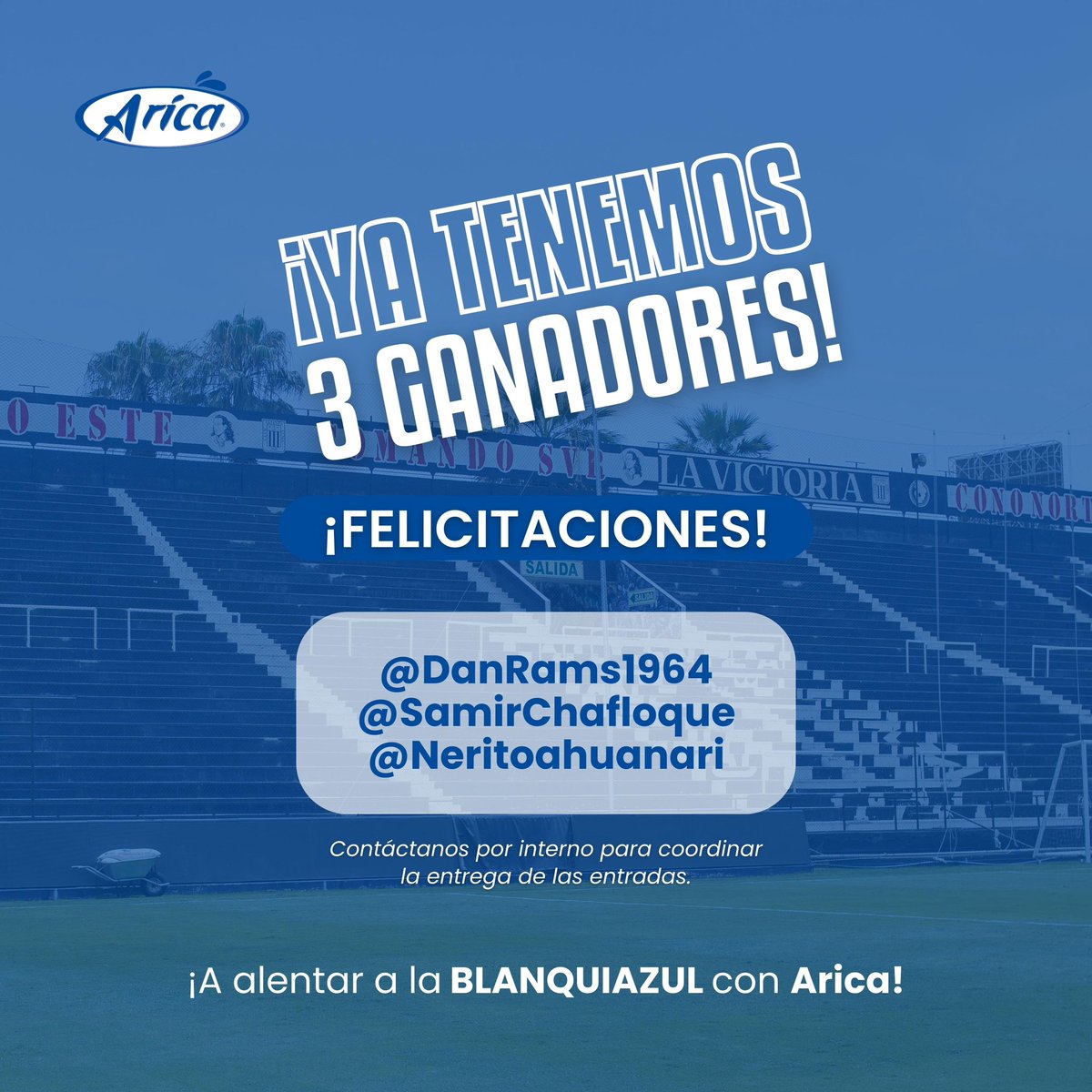 🔔 Tenemos a nuestros ganadores 🔔

<a href="/DanRams1964/">Daniel RamsOlortegui</a> <a href="/SamirChafloque/">SamirC</a> <a href="/NeritoAhuanari/">fernando ahuanari</a>