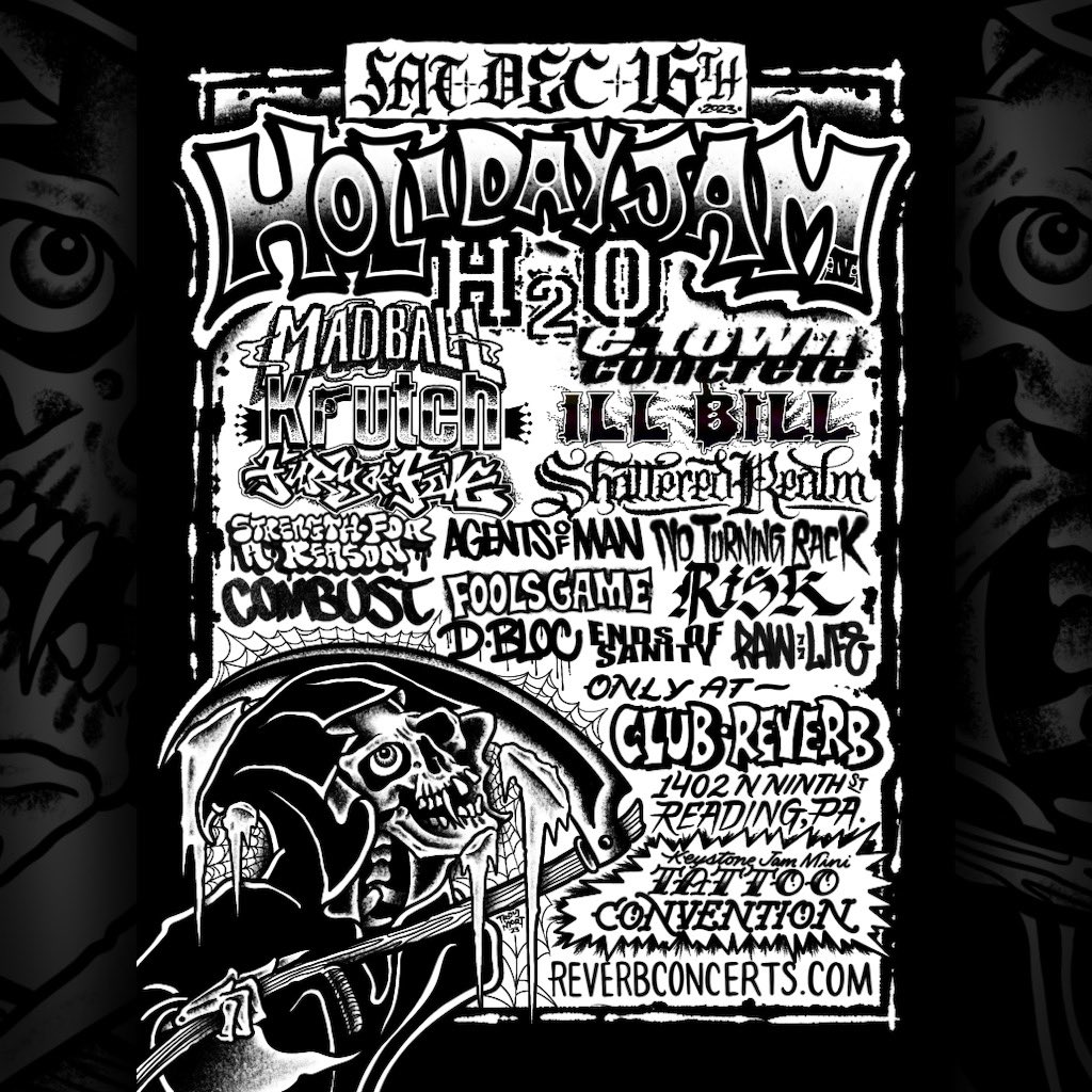 Some gigs. Couple of the guys were building some babies but they’re complete and ready to be babies now. Maybe a record release is even on da horizon. Time will tell. Come mosh pit.