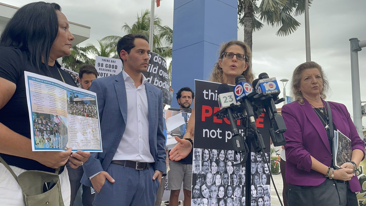 Omar_fromPR's tweet photo. @MiamiHerald Eliana Salzhauer, former Surfside town commissioner, said: “It sucks that we have to be here (for them) to do the right thing.”

5/ https://t.co/2WVSMXZU8F