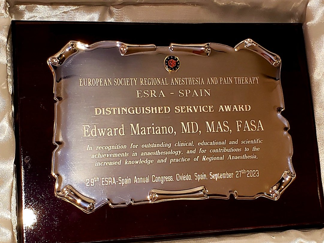 Ed Mariano, MD, MAS, FASA, FASRA tweet media