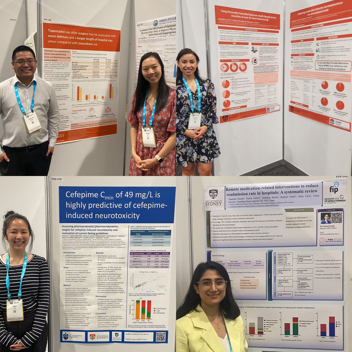 It was great seeing friends at #FIP2023 in Brisbane and having my team present their work. @ShaniaLiu_ @sidpatan @cindasaur90 @DRugby56 @FIP_org @FIP_HPS See you all next year in #SouthAfrica #FIPCongress