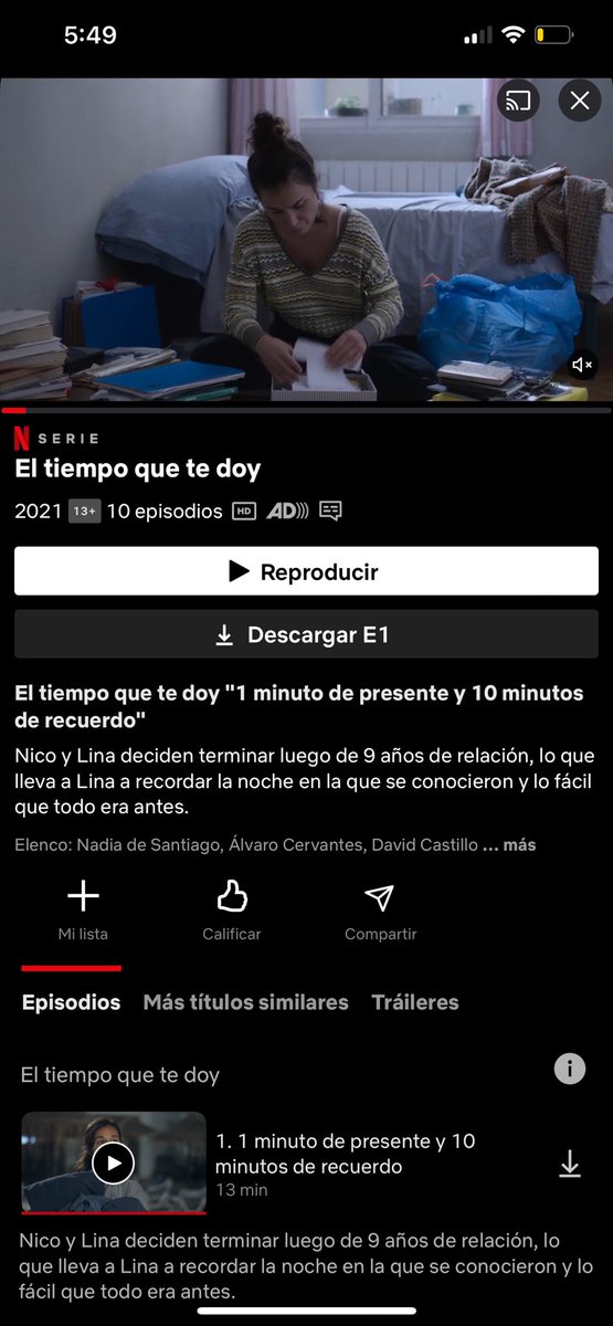 macamilajl's tweet photo. @AndresVidal19 Mírate esta mini serie 
se llama “El tiempo que te doy” es muy, muy cortica y me encanta! https://t.co/LztXNFQjEv