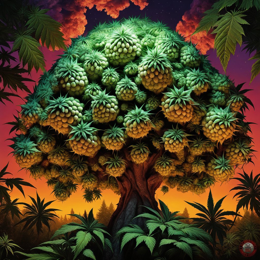 🌳The Cannabis Tree of Life🌳
Lay upon this tree all of your worries.
It will give you guidance in your moments of anxiety.
#NFTCommmunity #cannabisindustry #stoner #StandWithCrypto #cannabismedical #AIart #AIArtworks18