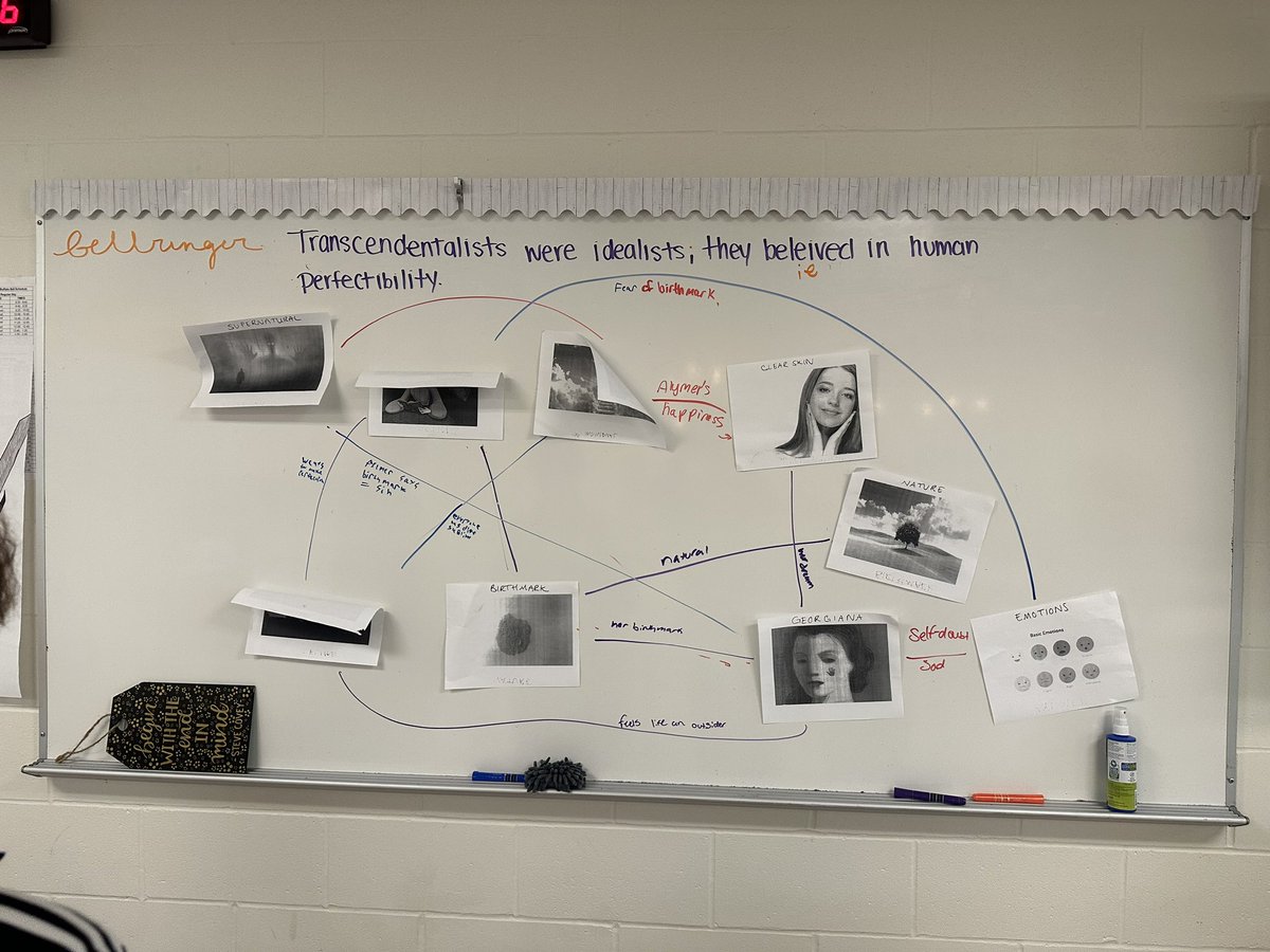 MsLayneNeuhart's tweet photo. I’ve used this activity before and continue to love it! This hands-on/visual activity may seem juvenile, but it allows students with these preferences to shine and make actual connections (that they then explain to me one-on-one). Let’s go Hawthorne and romantic literature! https://t.co/hlyOlxL12e