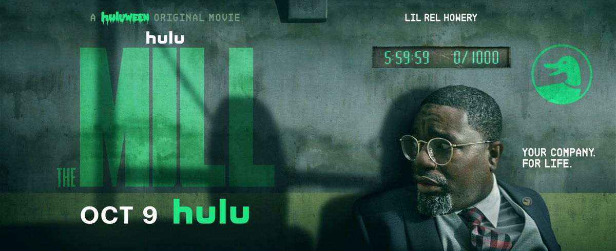 Your Company, For Life… THE MILL is coming to <a href="/hulu/">Hulu</a> soon, are you ready to reach your full potential? This #Huluween Original directed by Sean King O'Grady, written by <a href="/JeffThomasTV/">Jeffrey David Thomas</a>, &amp; starring <a href="/LilRel4/">Lil Rel Howery</a> will push you past your limits.