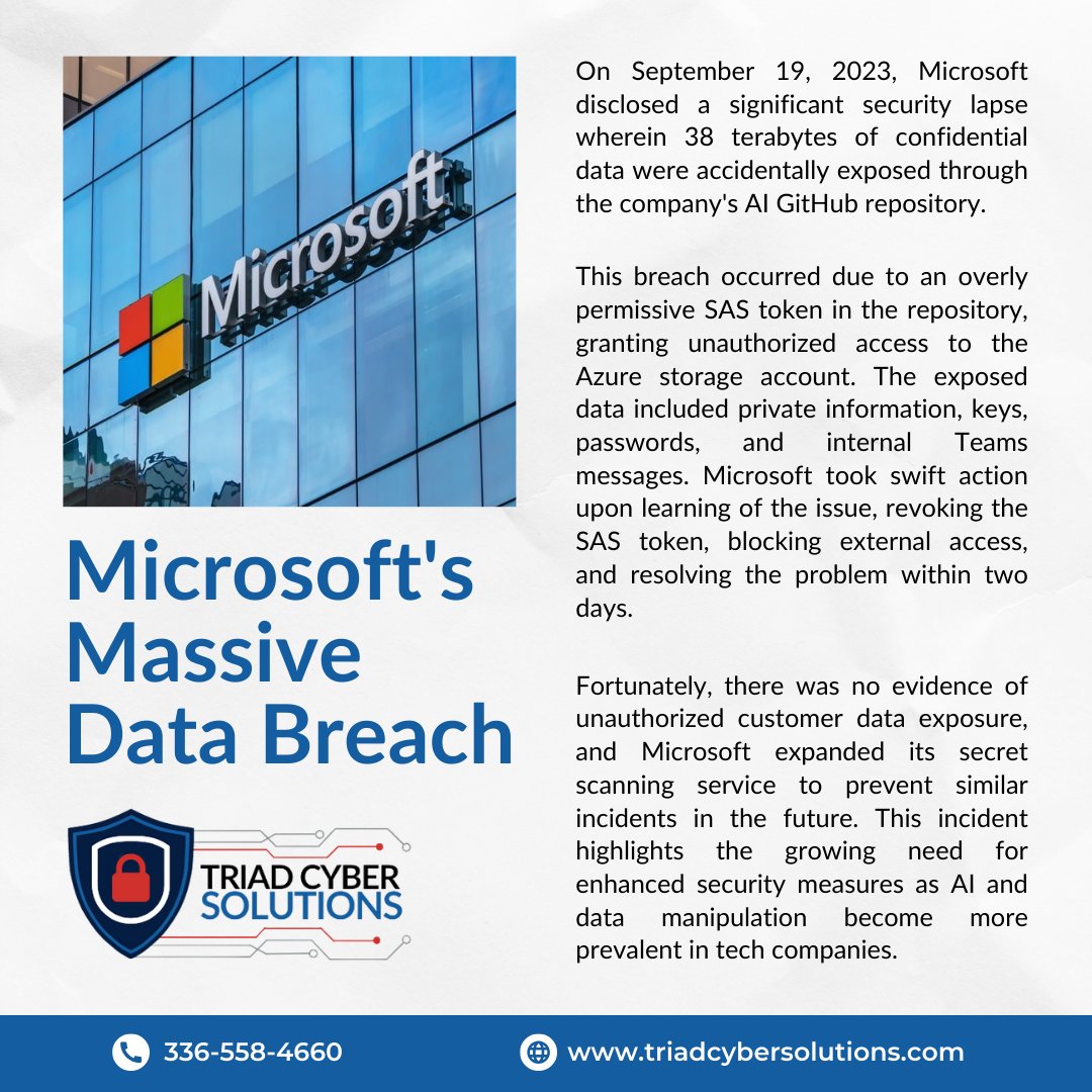 TriadCyberSol's tweet image. Kudos to Microsoft for their quick response and damage control! It&apos;s a relief that customer data seems to be safe, and it&apos;s a wake-up call for the tech world to level up on security! 🔒🚀

#triadcybersolution #cybersolution #pcsupport #hostedemail #securitycameras #databackup