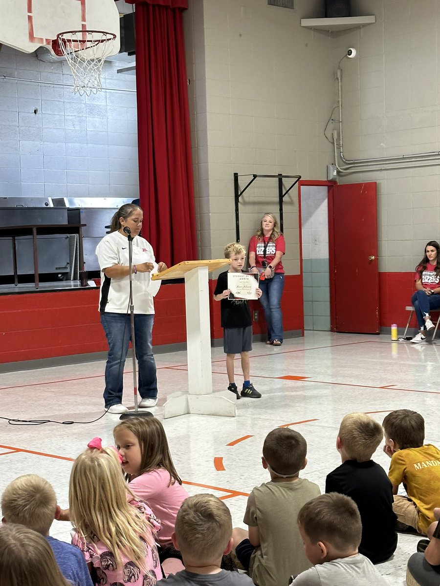 South Fork Elementary student of the month assembly for August and September. Way to go Reece!
