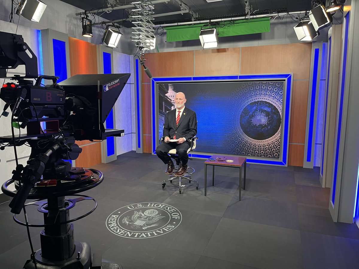 Newly-renovated @CAOHouse recording studio is 🔥

@RepVanOrden talking ag & @RepJenKiggans’ Pay Our Troops Act on local TV today 📺