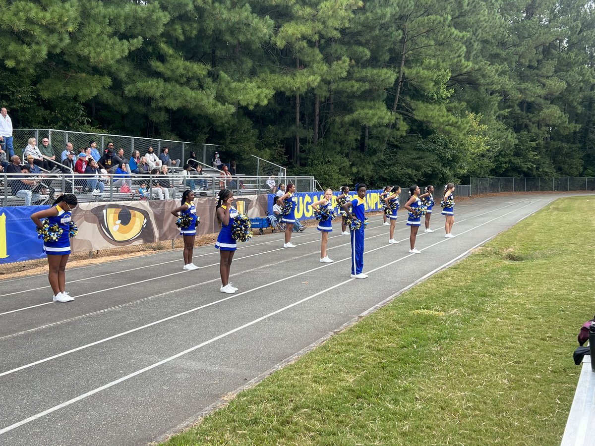 cmsathletics_1's tweet photo. Cheer lighting the stadium up tonight! So much energy! Helped CMS bring the house down and knocked off Northern. #cmscheer https://t.co/0rUvxrs4Z7