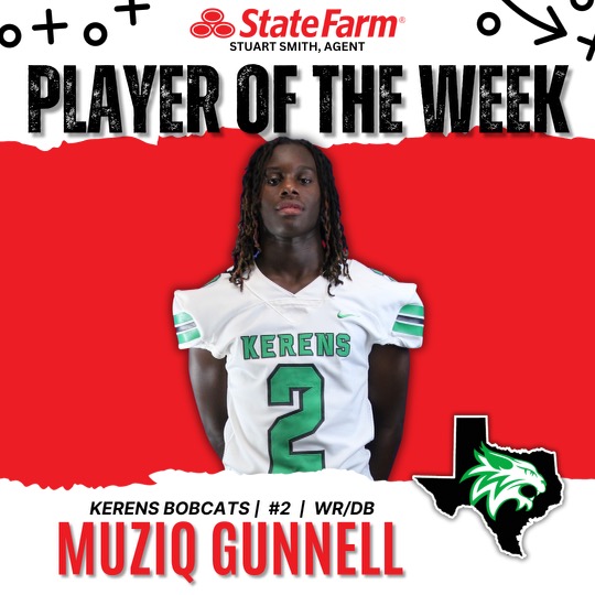 Muziq Gunnell (@muziqg15) on Twitter photo All glory belongs to God. Thank you Stuart Smith & your office for awarding me with the Player Of The Week Award. It's all about my teammates that I go to war with & my coaches that give me the opportunities that they do.
<a href="/coach_wwright/">Will Wright</a> <a href="/texashsfootball/">Texas HS Football</a> <a href="/NCSA_Football/">NCSA_Football</a> All glory belongs to God. Thank you Stuart Smith & your office for awarding me with the Player Of The Week Award. It's all about my teammates that I go to war with & my coaches that give me the opportunities that they do.
<a href="/coach_wwright/">Will Wright</a> <a href="/texashsfootball/">Texas HS Football</a> <a href="/NCSA_Football/">NCSA_Football</a>