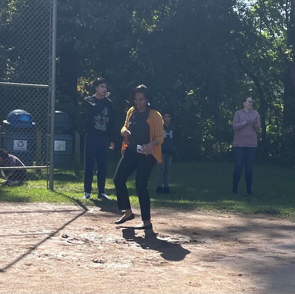 Who knew our Principal- Dr Farrish was a Kickball Rockstar???⭐️There she is running to home base!!