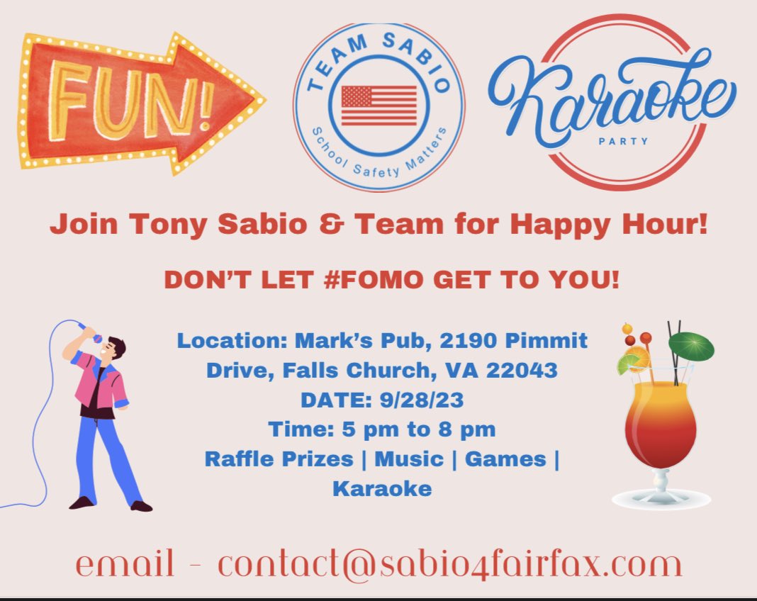 tony_sabio's tweet photo. Please join us as we flex our vocal cords at Mark’s Pub in Falls Church.
#FCRC #FFX #karoke https://t.co/A9O7uDxsA8