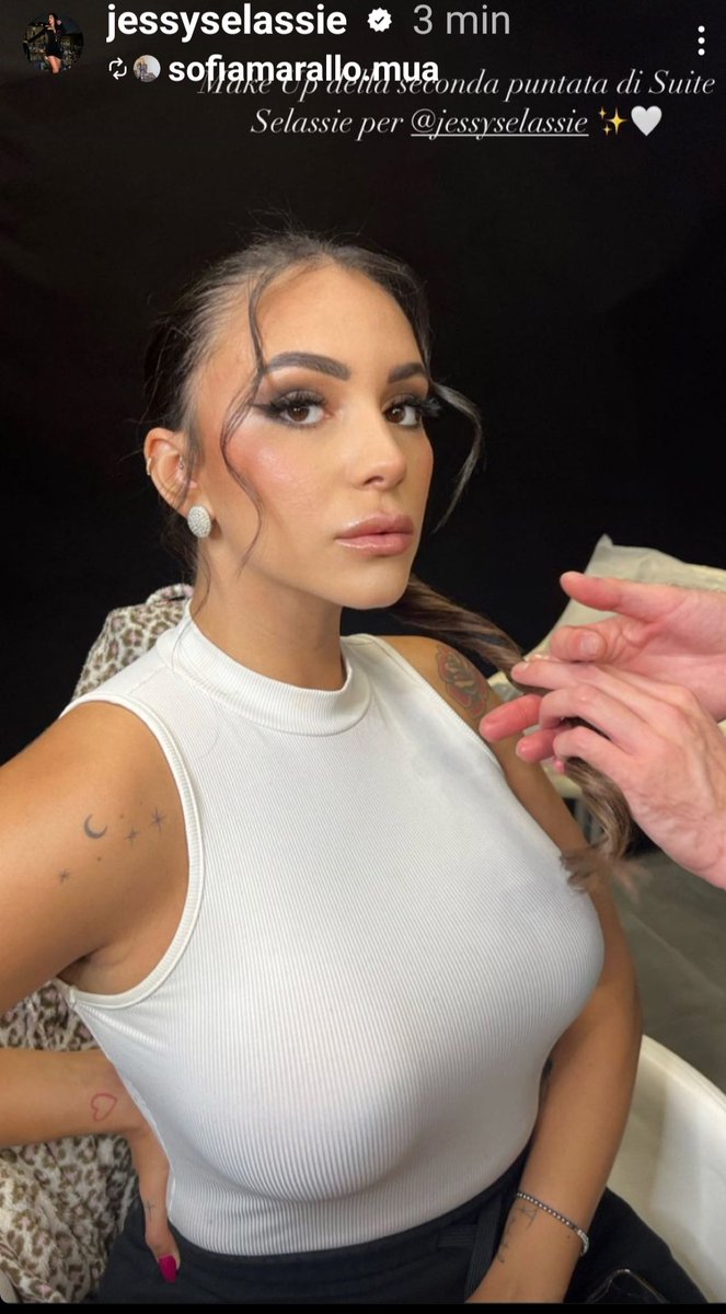 francaruberto56's tweet photo. #jessyselassie 
Jessy prima della puntata al trucco con #sofiamarallo.mua 
Sei meravigliosa Jessy,
buonanotte 💓🦋❤️‍🔥❤️‍🔥❤️‍🔥 https://t.co/LqSGpkOSuo