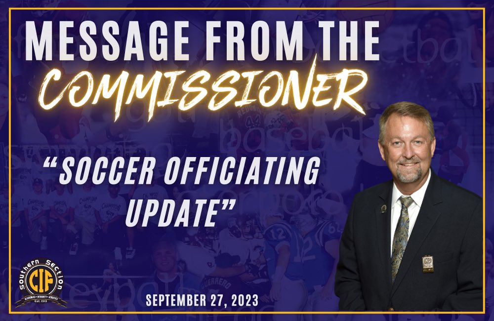 CIFSS's tweet photo. 🚨MESSAGE FROM THE COMMISSIONER🚨

"SOCCER OFFICIATING UPDATE"

🔗 Follow the link in our bio to view the full message! https://t.co/E1kuEMxVd6