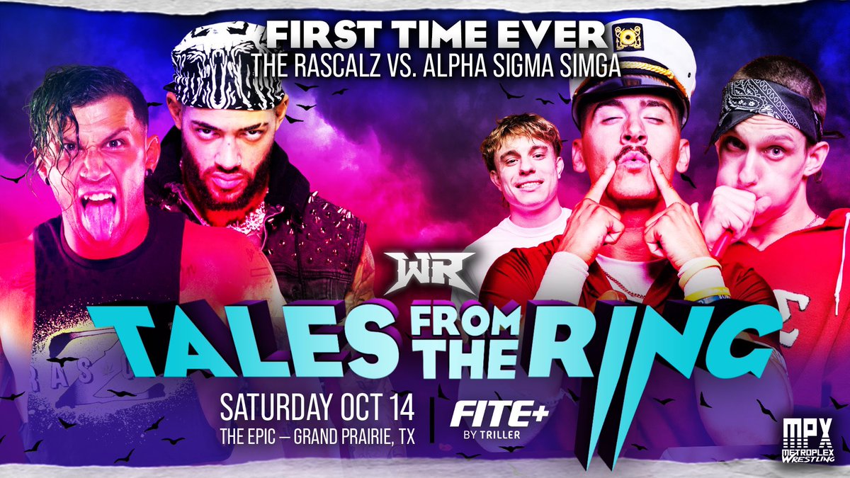 PWRevolver's tweet photo. 🚨BREAKING🚨 

Signed for 10/14
#TalesFromTheRing
@TheEpicGP - Grand Prairie, TX
LIVE on @FiteTV+

*FIRST TIME EVER*

The Rascalz
🆚
Alpha Sigma Sigma!

🎟️ https://t.co/mOxgSQzp6e https://t.co/RjFGLsBvwT