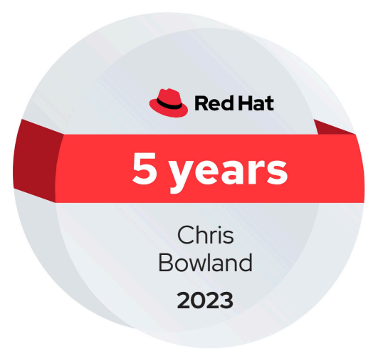 September marks 5 years at #RedHat. It has truly been a great experience.