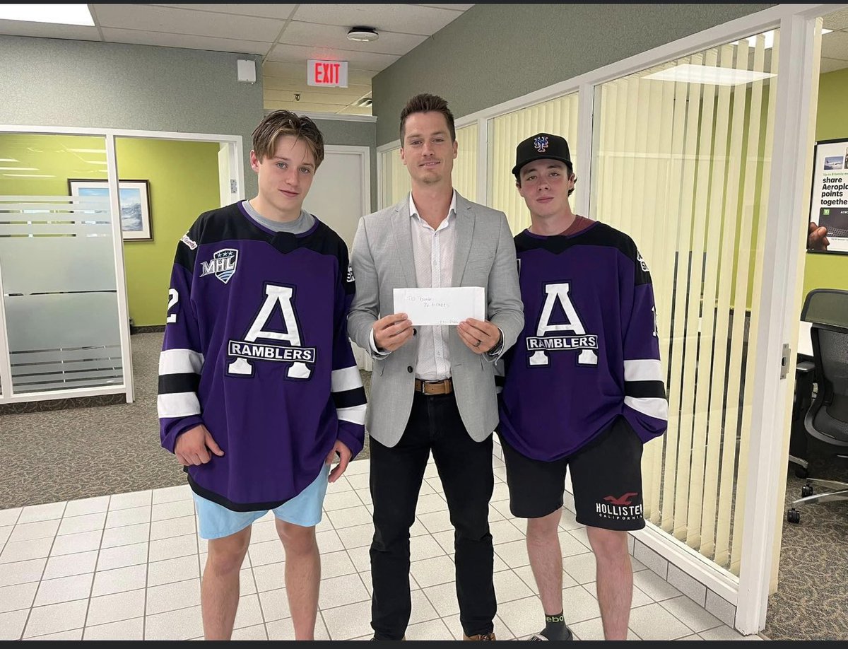TD Team Amherst supporting our Junior hockey team.  Have a great season <a href="/AmherstRamblers/">Amherst JrA Ramblers</a> @DylanTufford_TD