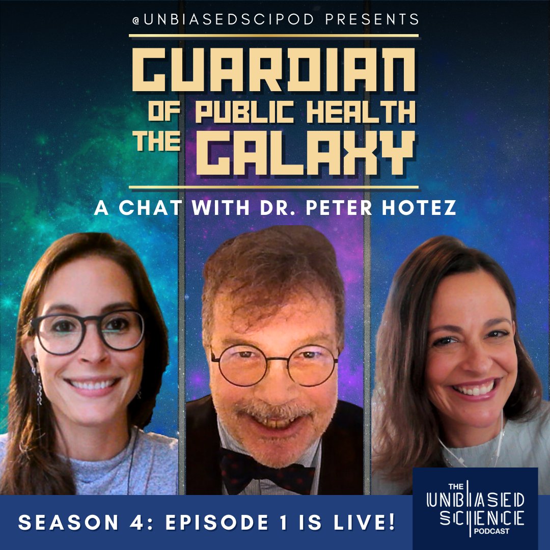 unbiasedscipod's tweet image. 🚨You’ve been waiting since JUNE – and here is it – Season 4 of the podcast went live this morning! 

And we are starting with a bang 💥: Episode 1, “Guardian of the Public Health Galaxy” features a chat with the inimitable @PeterHotez!

Watch on YouTube: youtube.com/watch?v=OPigkN…