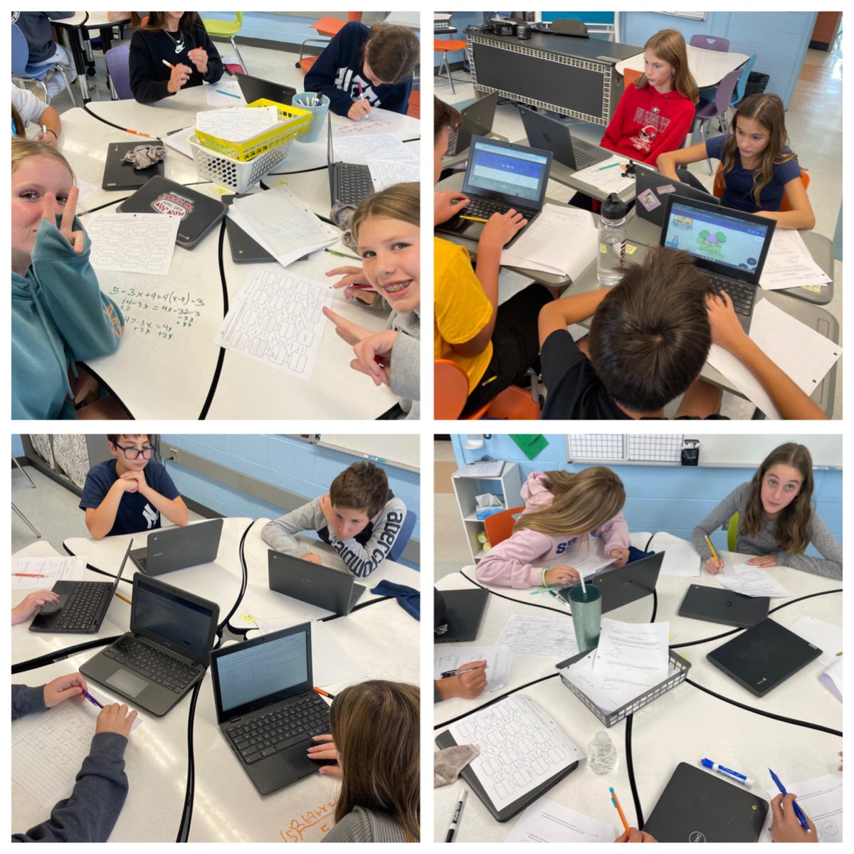 Right, Left, Answer today in pre-algebra! Chapter 1 Test Review stations in algebra 1 honors. A great practice day demonstrating our understanding! <a href="/JaclynScotto/">Jaclyn Scotto</a> <a href="/ThompsonMSpride/">Brian Currie</a> #MTPSpride