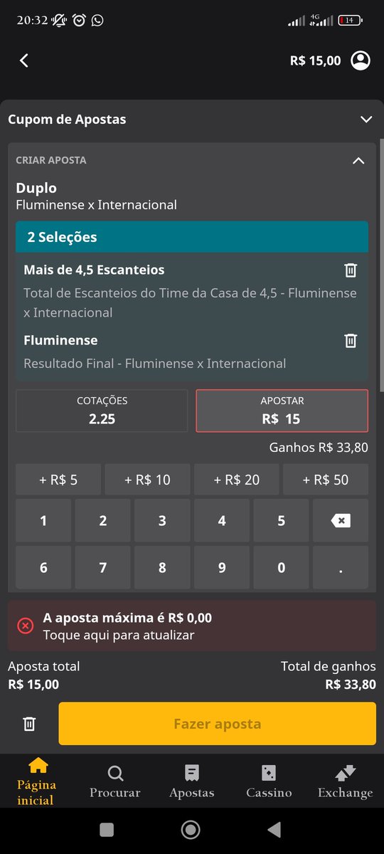 lucasvsantos01's tweet photo. @Betfair_net E aí @Betfair_net já troquei as configurações de perdas tudo, e não me deixam apostar nenhum centavo 😪😪 quase duas semanas tentando e não resolvem https://t.co/XYC9rAE5IY