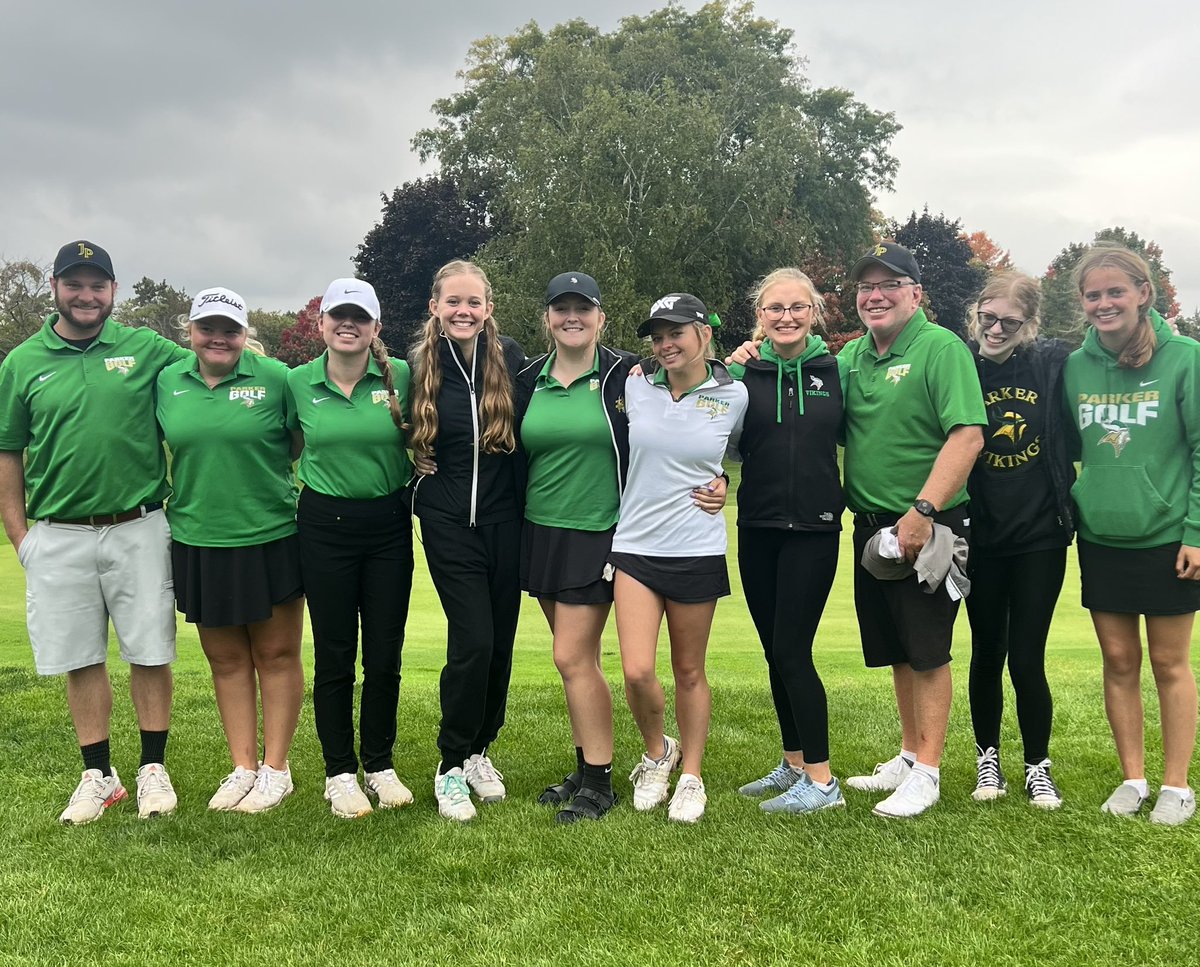 The Lady Vikings finished in the top 4 at WIAA Regional tournament and qualified for the sectional meet. Macy Grover led the way with a 95. Great job girls!!! #girlsgolfrocks