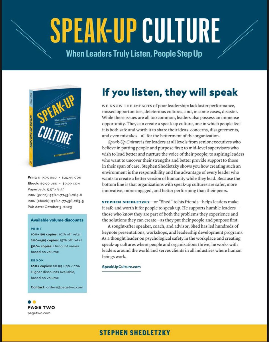 Lisa Esther (@lisaesther6) on Twitter photo Looking forward to reading “Speak-up culture”. I would encourage everyone in medical leadership to have a read and embrace it. <a href="/claireshed/">Claire Shedletzky</a> <a href="/petrosoniak/">Andrew Petrosoniak</a> <a href="/davidcarr333/">David Carr</a> <a href="/raghu_venugopal/">Raghu Venugopal MD</a> <a href="/docter_audrey/">Audrey Karlinsky</a> <a href="/alandrummond2/">alan drummond</a> @ayeletkuper <a href="/allan_k_grillMD/">Allan Grill</a> <a href="/victorng_md/">Dr. Victor Ng, MD CCFP(EM) ICD.D</a> <a href="/MayoRavi/">Mayo Ravi</a> 1/ Looking forward to reading “Speak-up culture”. I would encourage everyone in medical leadership to have a read and embrace it. <a href="/claireshed/">Claire Shedletzky</a> <a href="/petrosoniak/">Andrew Petrosoniak</a> <a href="/davidcarr333/">David Carr</a> <a href="/raghu_venugopal/">Raghu Venugopal MD</a> <a href="/docter_audrey/">Audrey Karlinsky</a> <a href="/alandrummond2/">alan drummond</a> @ayeletkuper <a href="/allan_k_grillMD/">Allan Grill</a> <a href="/victorng_md/">Dr. Victor Ng, MD CCFP(EM) ICD.D</a> <a href="/MayoRavi/">Mayo Ravi</a> 1/