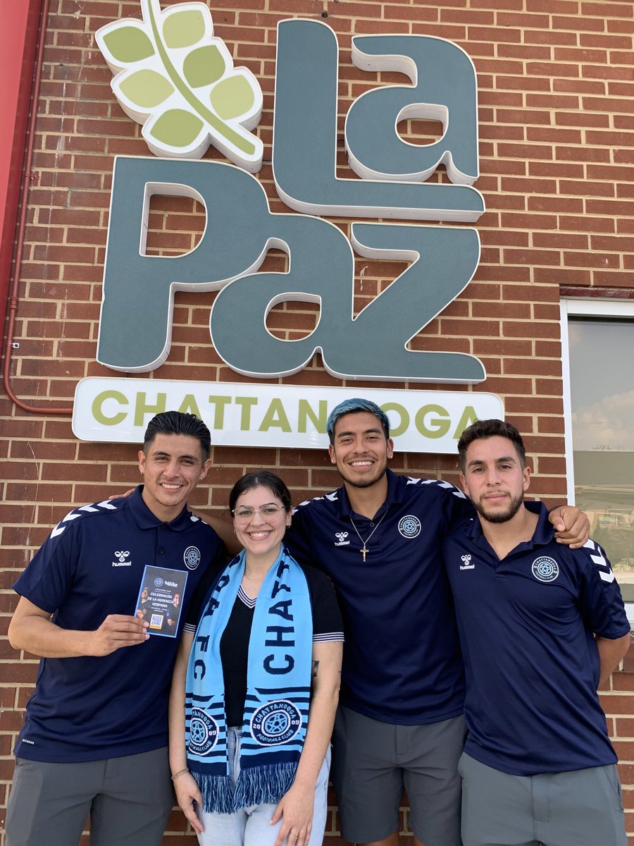 Chattanooga FC (@chattanoogafc) on Twitter photo Perfect day to be with the beautiful people of <a href="/lapazchatt/">La Paz Chattanooga</a>.
We’re throwing a block party together on Saturday. See you there.
#SomosCFC #VamosAzules Perfect day to be with the beautiful people of <a href="/lapazchatt/">La Paz Chattanooga</a>.
We’re throwing a block party together on Saturday. See you there.
#SomosCFC #VamosAzules