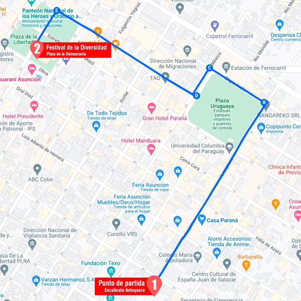 coalicionTLGBI's tweet photo. ¡3 DÍAS PARA MARCHAR! 🌈
Compartimos el recorrido de la #20MarchaTLGBI 🏃♀️🏃♂️ ¡Preparate para marchar por nuestra existencia y nuestros derechos!
🔗 https://t.co/A955A7Tkb9
#orgulloPY #108memorias https://t.co/CnQZT2U5vx