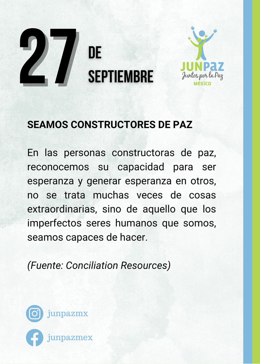 Todos podemos ser #ConstructoresDePaz