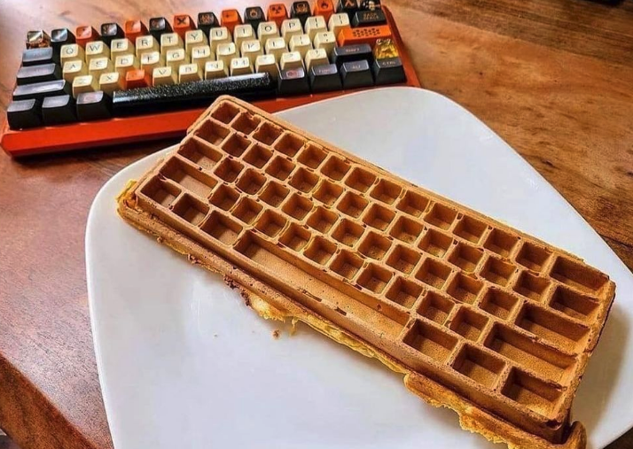 babe your 60% mechanical keyboard waffle is gonna get cold