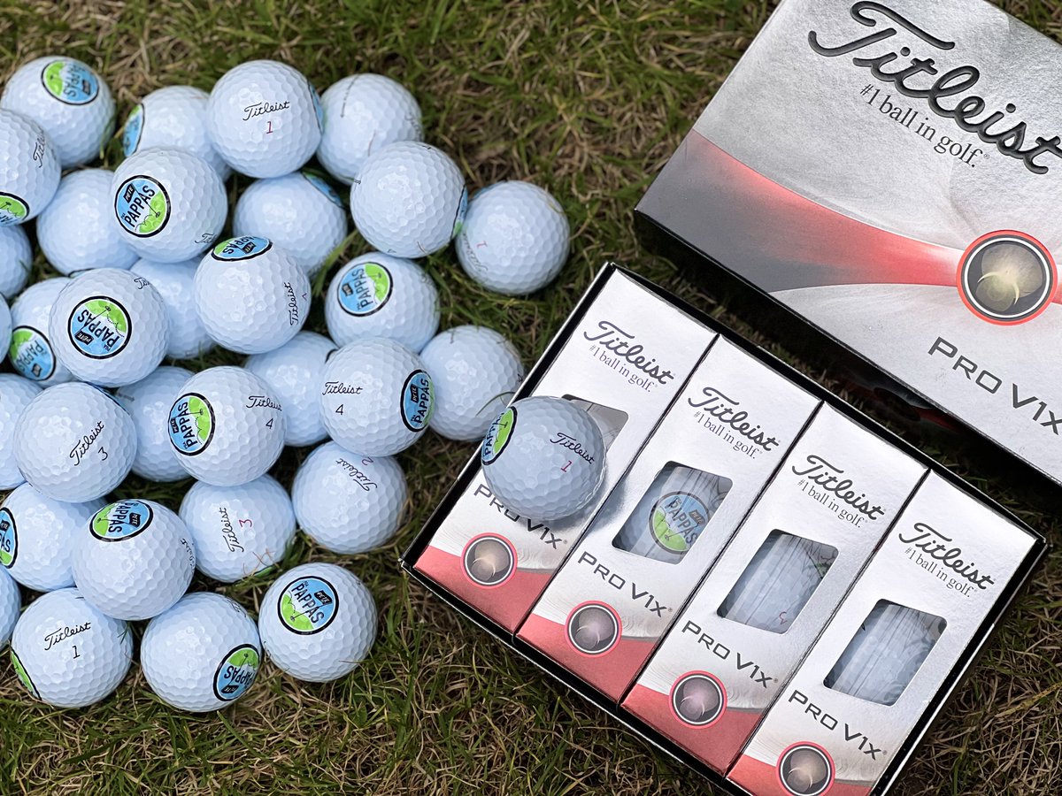 PGAPappas's tweet image. 🚨 PGAPappas 2023 Ryder Cup GIVEAWAY 🚨 

🔥 3 Dozen Titleist PGAPappas logo Pro V1 and Pro V1x Balls #RyderCup 
(12 Winners each receive a sleeve) 👀

To enter:
✅ Repost
✅ Follow @PGAPappas and @Titleist
