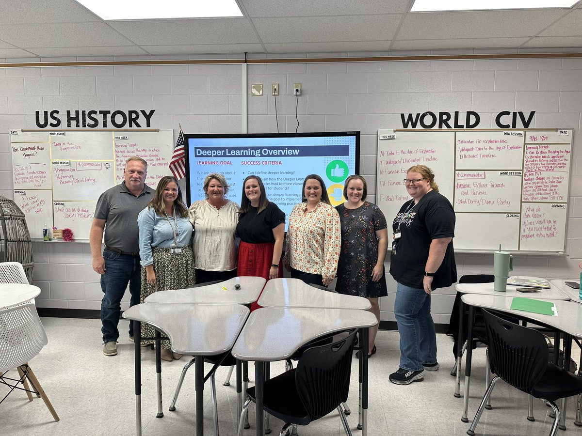 tlroach21's tweet image. We were so excited to have Amanda Burrows and her team with us working with our teachers from our Deeper Learning Team. We worked through the deeper learning competencies and how they tie to our Learner Profile. It was a great afternoon of learning! #KYDL