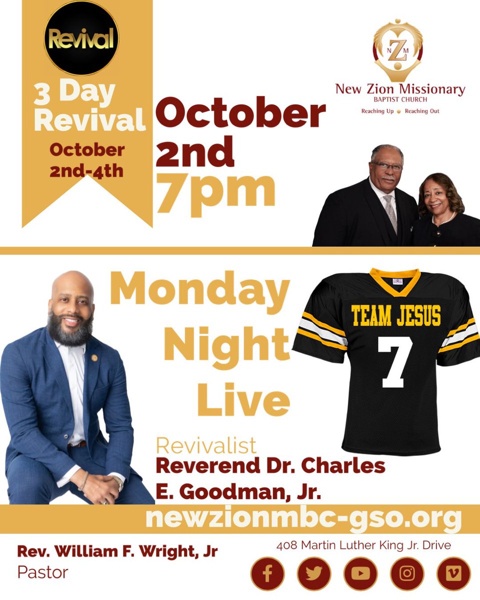 NZMBC_GSO's tweet photo. We are so excited to have @drcegjr of @tbcaugusta join us!
📣Monday: Wear your favorite team and/or organization jersey/ shirt for CommUNITY 
💜Tuesday: Wear Purple for Purple for Domestic Violence Awareness
💗Wednesday: Wear Pink for Breast Cancer Awareness #Share #repost #tag https://t.co/i3RorttN6f