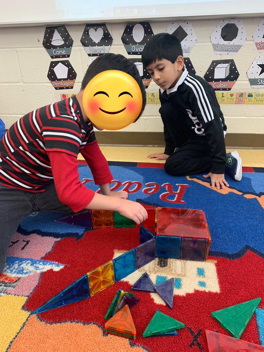 Mrs_Mack23's tweet photo. Practicing adding with cube, social time and sharing our toys along with reading our newly checked out library books was so much fun today in room 23! 💙 #EMKPRIDE https://t.co/nufvw8eEUY