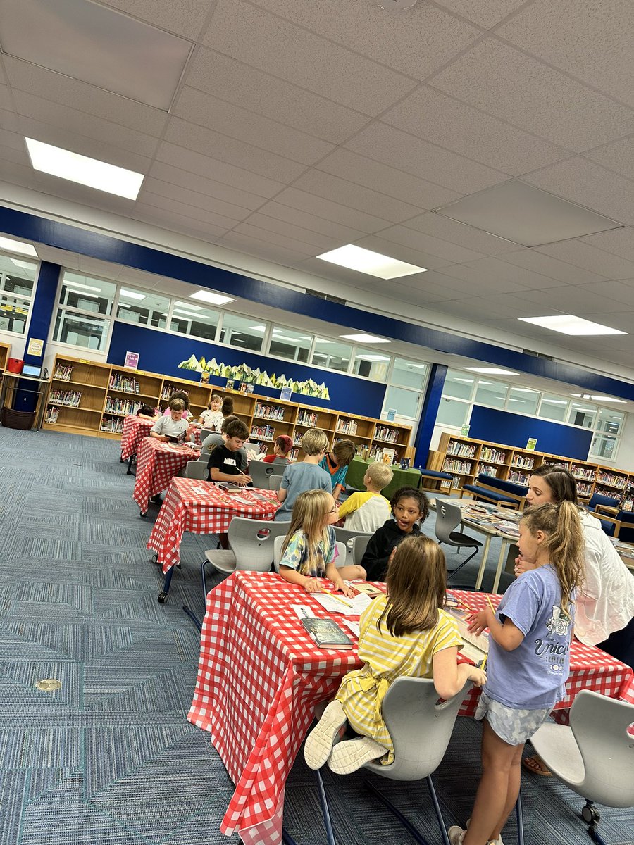 lisamafletcher's tweet photo. Books are delicious!  I enjoyed a Book Tasting at BES this morning and ended the day watching soccer at BHS. Gooaaaal.  #TCSTogether https://t.co/HTj719PO6c