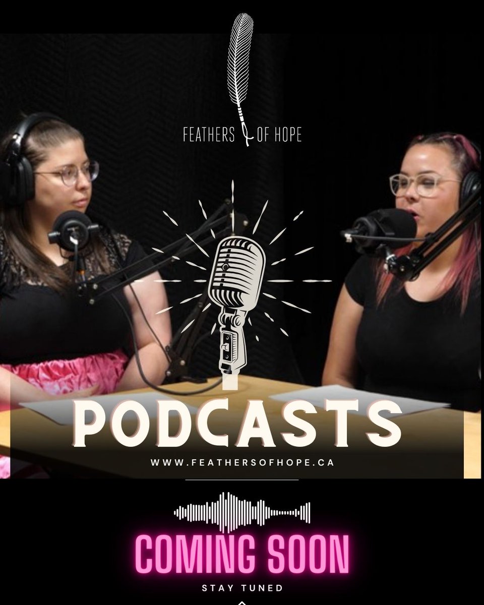 FOHTBay's tweet photo. Feathers of Hope" is coming up with a series of podcasts, featuring five insightful episodes exploring a range of vital topics. 

Join us on this transformative journey as we uncover stories of resilience and empowerment.
STAY TUNED!!
#podcastlaunchh
#comingsoon
#FirstNations https://t.co/EDkmraZsjJ