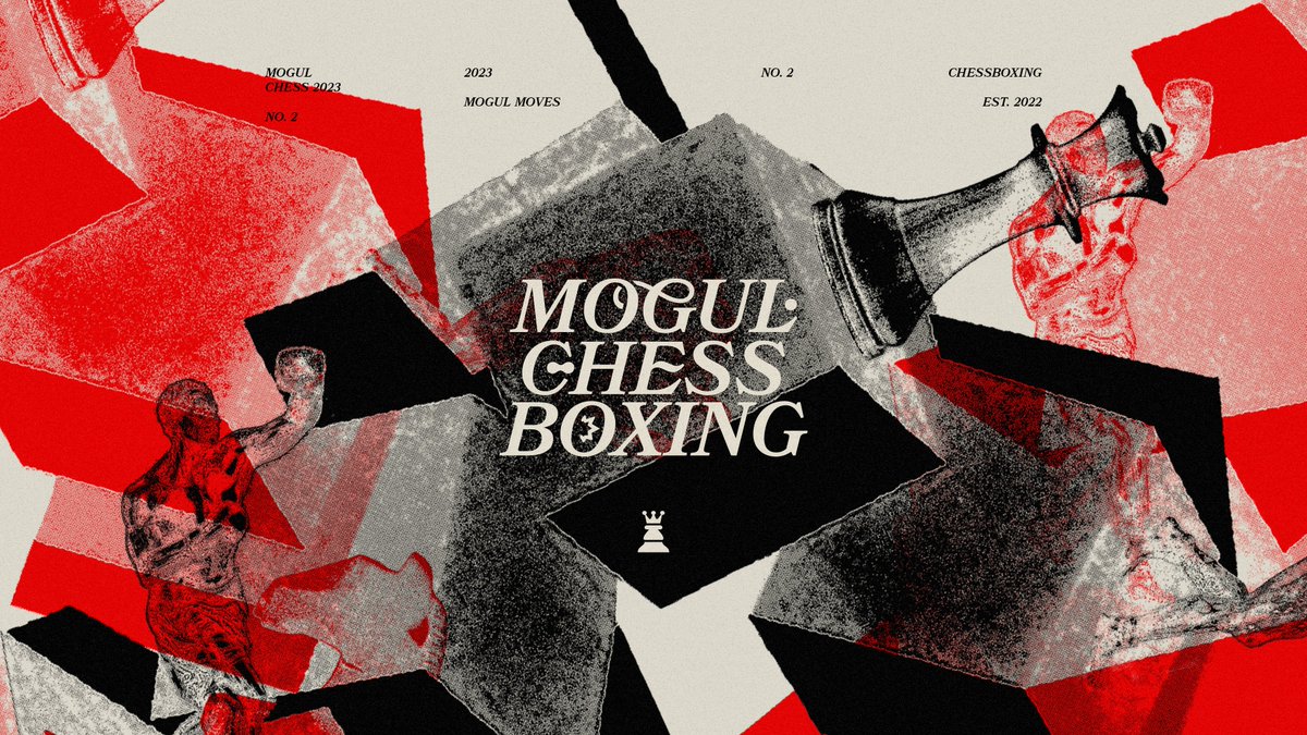 nowackdesign's tweet photo. Unfortunate news that Mogul Chessboxing has been cancelled this year.

Here is some of the key art we worked on for the new visual identity. ♟️ https://t.co/uAPbKtQBuK